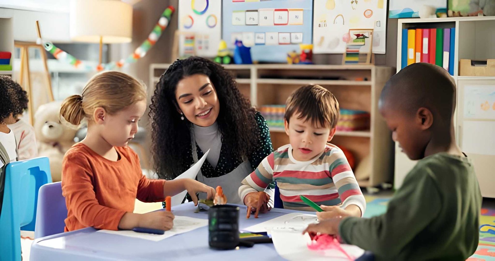 Children learning together at Faithful Hands Academy