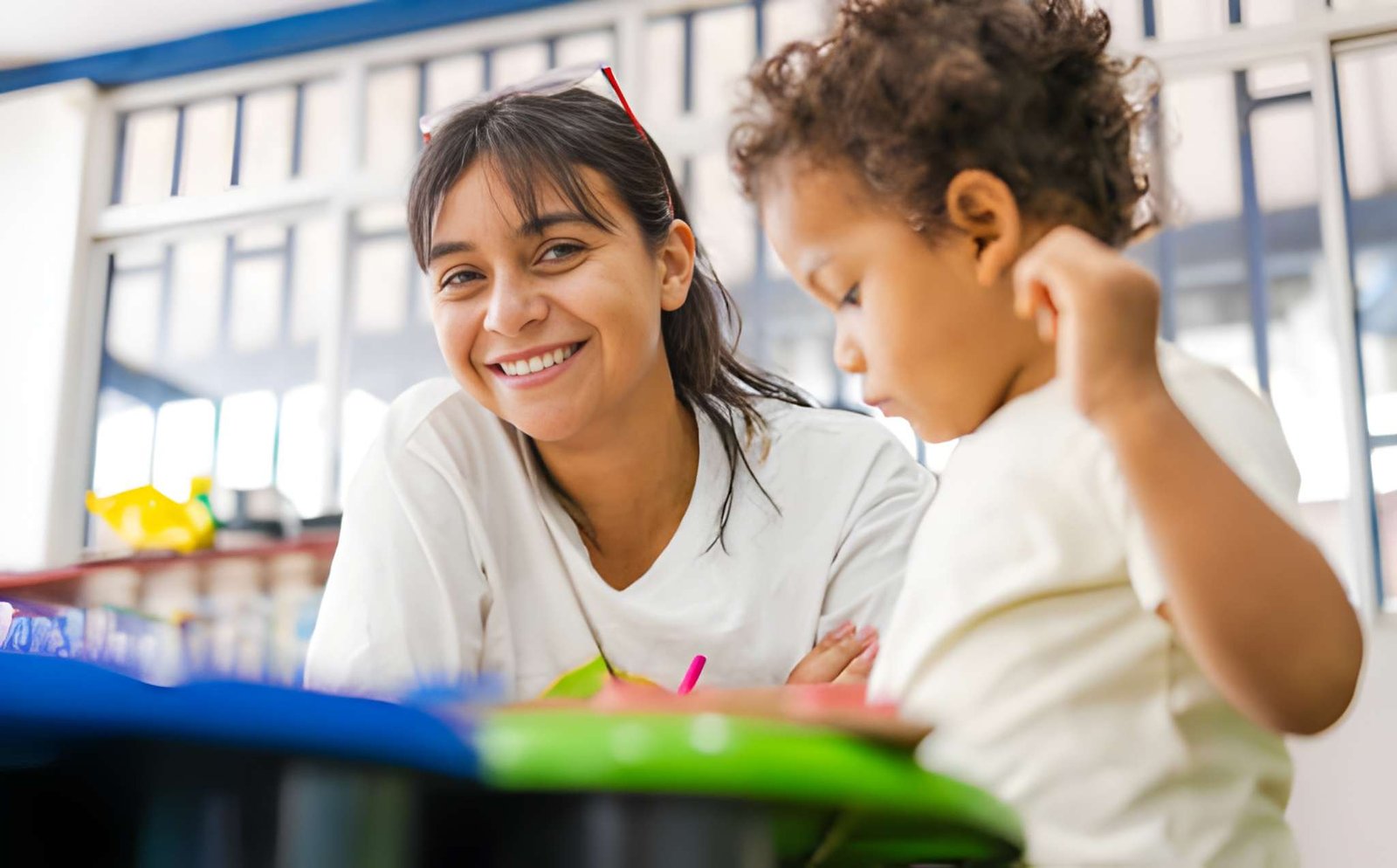 Children engaged in creative activities