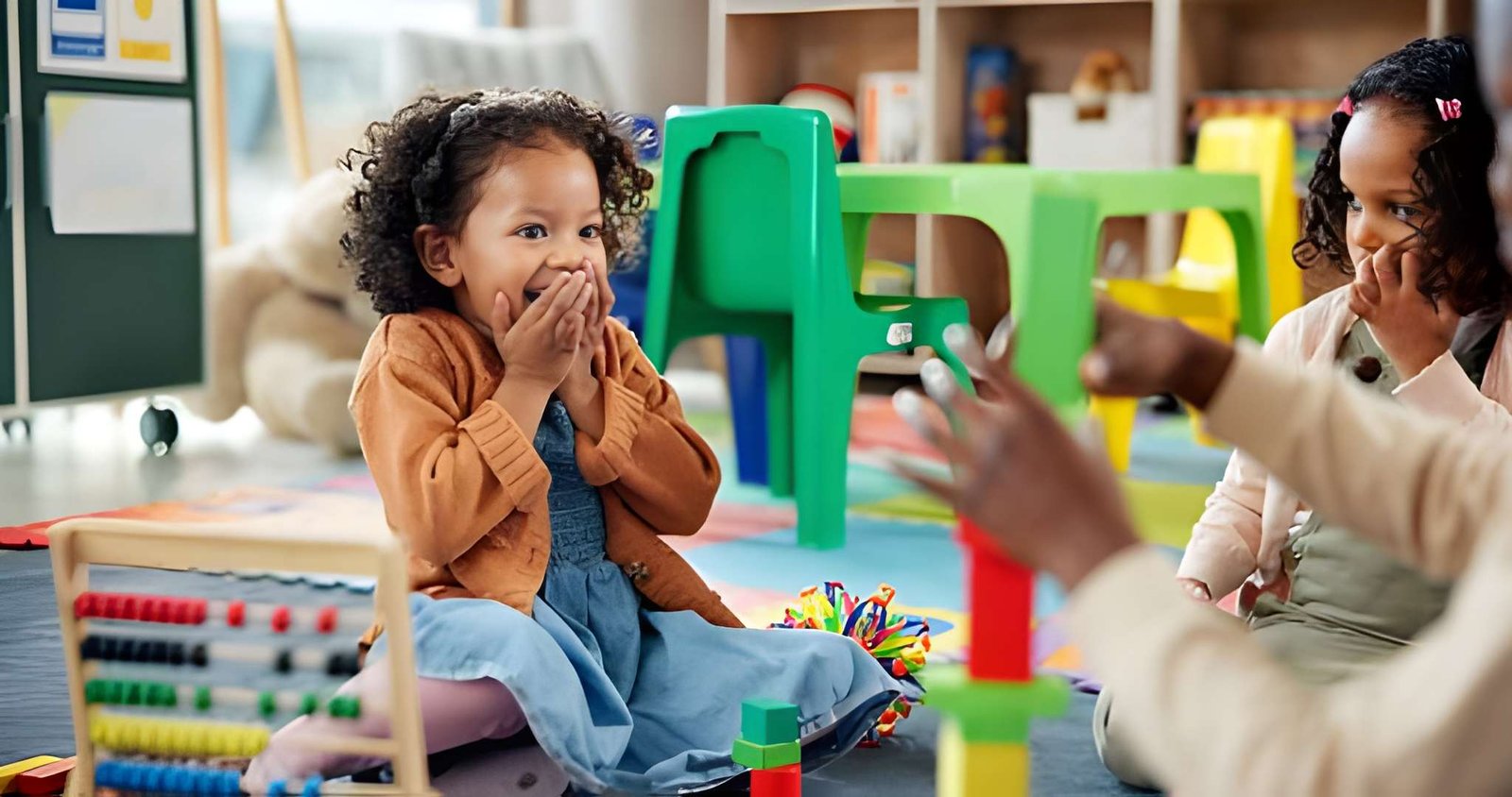 Toddlers exploring sensory activities